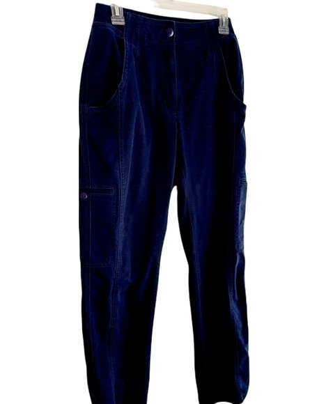 LL BEAN Women's Cargo Hiking Outdoor Pants Size 6 Navy  POCKETS Straight Stretch - Picture 1 of 13